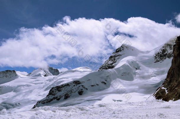 瑞士阿尔卑斯山。从<strong>少女</strong>峰（jungfraujoch）俯瞰（欧洲之巅）