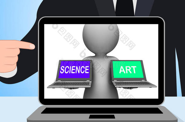 科学艺术笔记本电脑显示科学或艺术