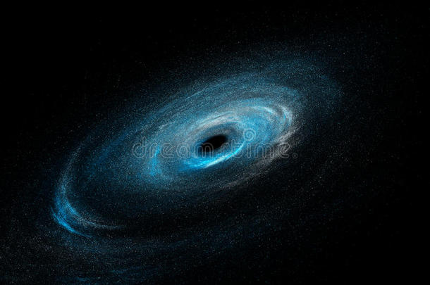 带恒星和黑洞的螺旋星系