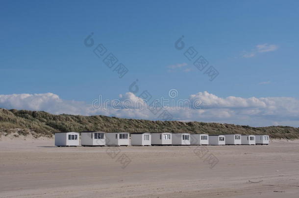 海滩小屋，丹麦，欧洲