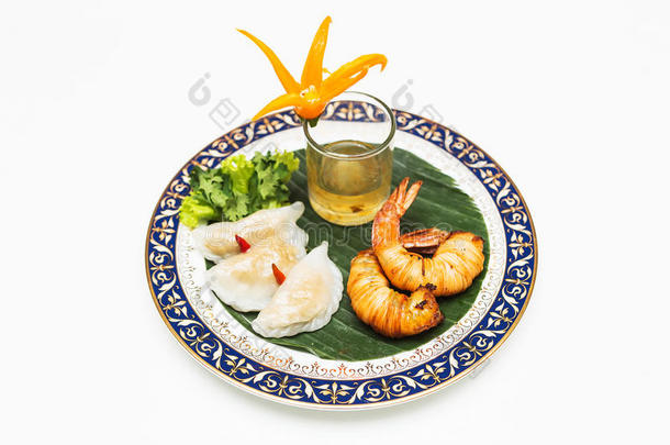 泰国蒸虾<strong>米皮</strong>饺子。