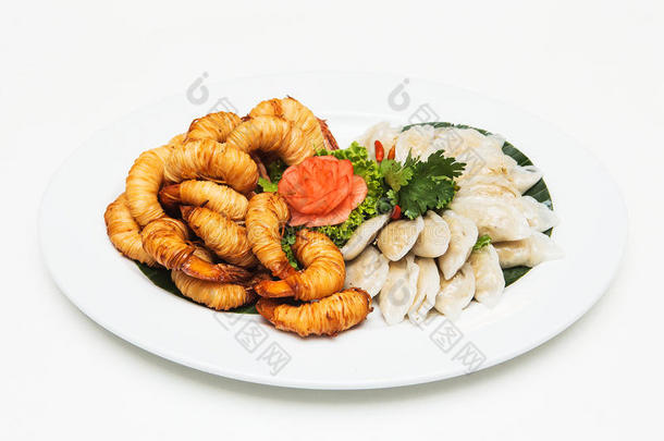泰国蒸<strong>虾米</strong>皮饺子。