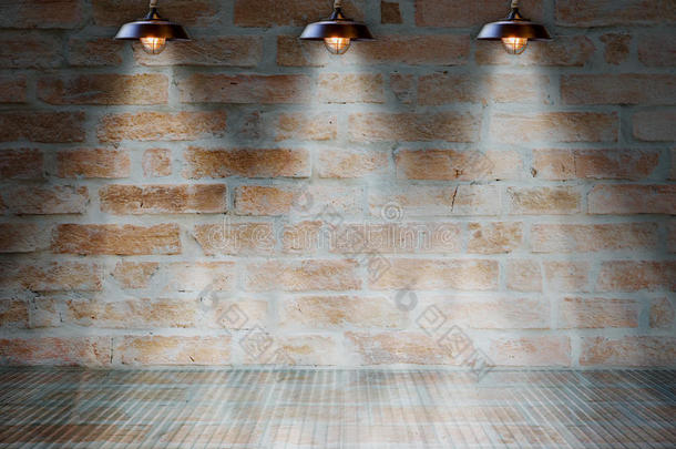 玻璃地板砖墙背景灯