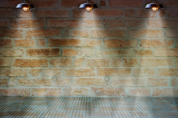 玻璃地板砖墙背景灯