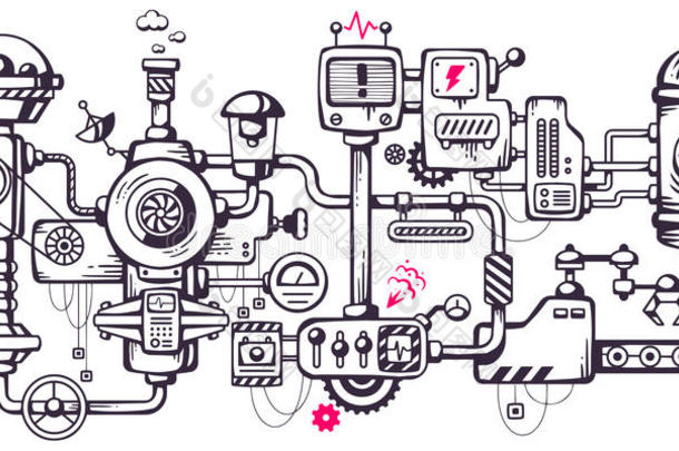 矢量工业图解的运行机理背景。