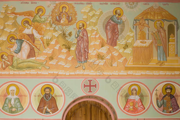 三位一体教堂的壁画（下诺夫哥罗德地区，三一斯凯特村）