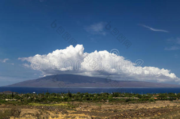 夏威夷毛伊岛拉海纳岛和拉奈岛全景