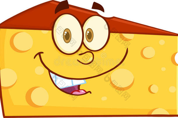 奶酪卡通人物的微笑楔子