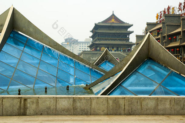 西安市中心广场喷泉