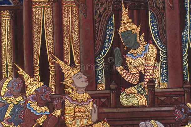 墙壁艺术泰国文化
