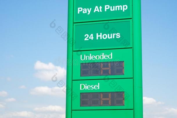 加油站的汽油和柴油价格很高