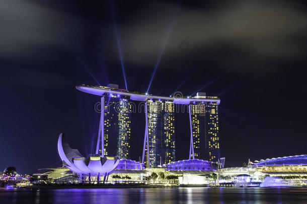 新加坡mbs酒店激光展