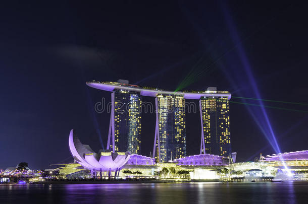 新加坡mbs酒店激光展