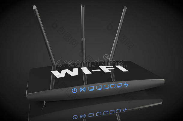 3d现代wifi路由器