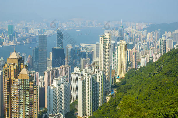 香港港鸟瞰图