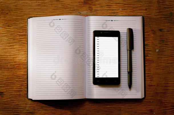 打开日记或日记中的手机
