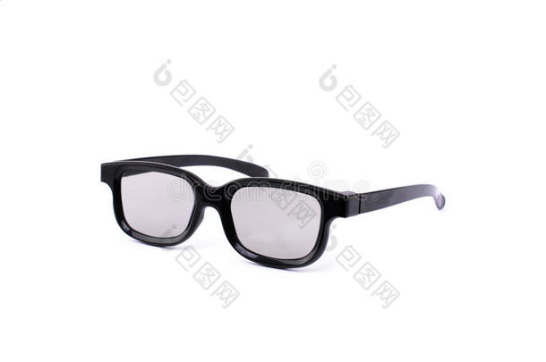 观看电影的黑色3D眼镜