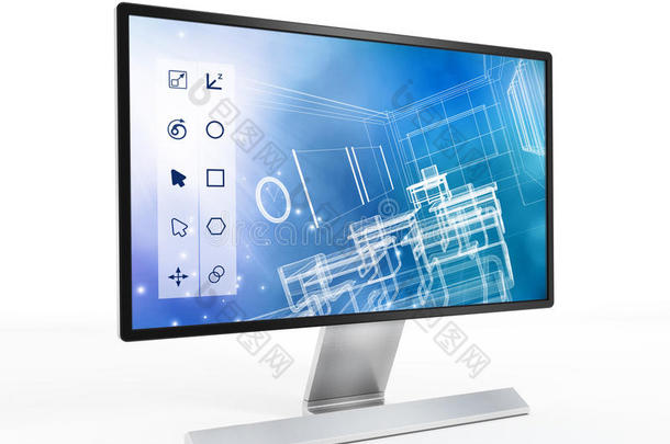 计算机屏幕上的三维设计软件