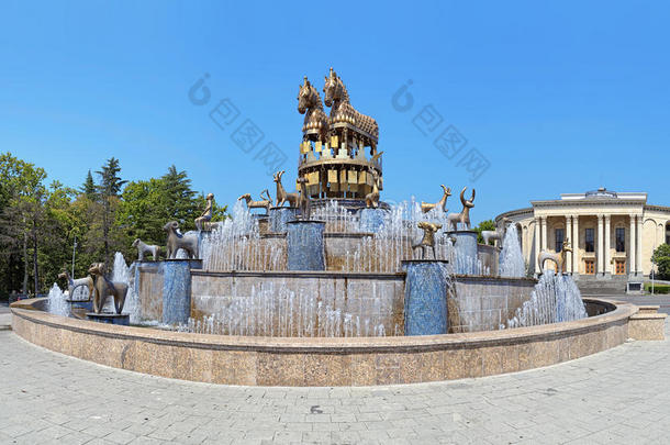 佐治亚州库塔西中心广场上的科尔奇安喷泉