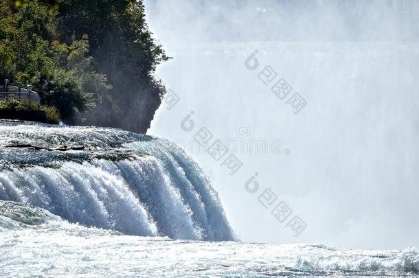 纽约尼亚加拉瀑布州立公园的瀑布
