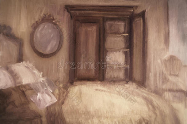 卧室油画