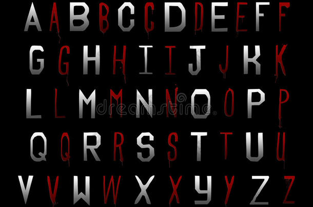 万圣节吸血鬼特鲁布拉德数字剪贴簿字母表