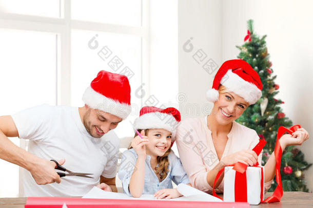 圣诞老人快乐家庭礼帽包装礼物