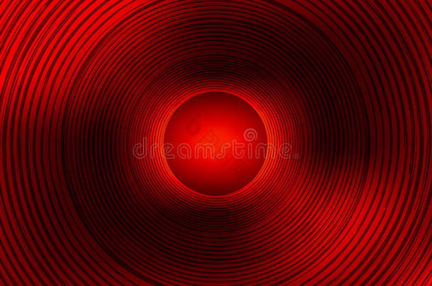 抽象的红色隧道