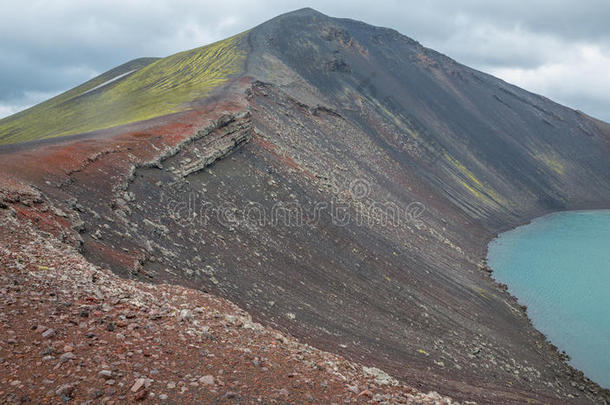 冰岛的火山口有水
