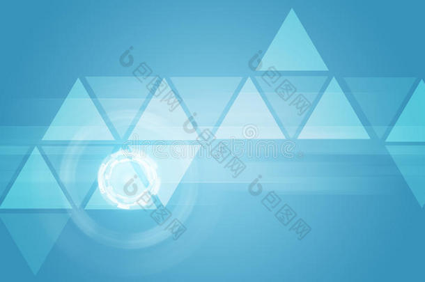 带发光圆的透明三角形