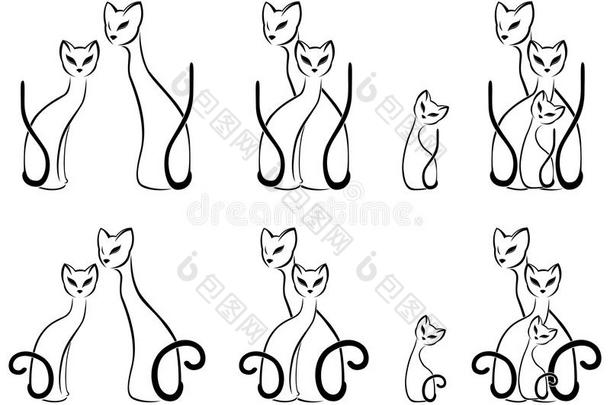 猫族轮廓草图集