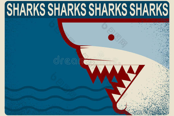 鲨鱼海报.vector设计背景说明