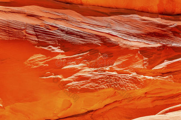 橙黄色砂岩抽象拱门国家公园摩押犹他州
