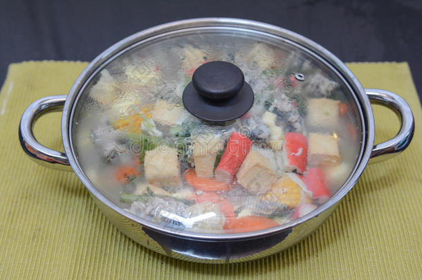 羊肉素菜煲猪汤