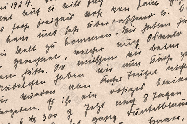 1924年的德语笔迹-细节