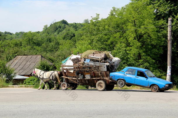 马车拉车