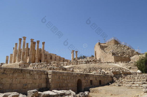 宙斯神庙，约旦城市杰拉什（古代的格拉萨）