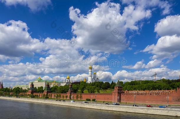 克里姆林宫堤防和克里姆林宫，莫斯科，俄罗斯