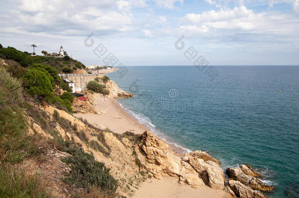 卡莱拉市海岸，加泰罗尼亚，西班牙。