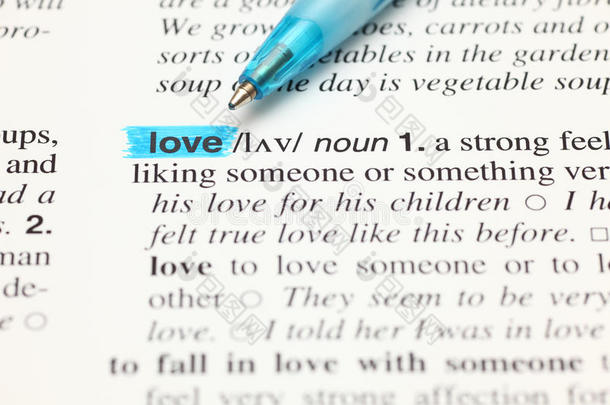 词典中爱情一词的定义