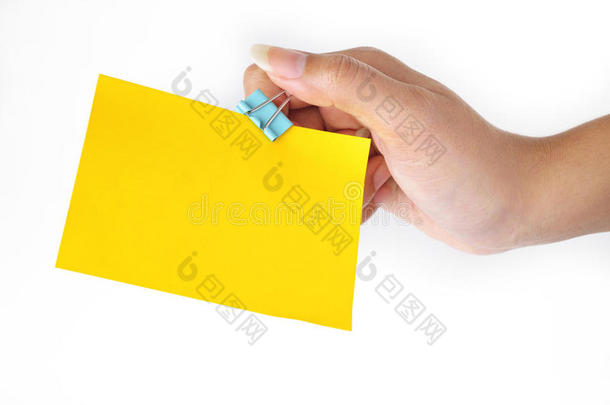 纸张cilp和黄色纸张