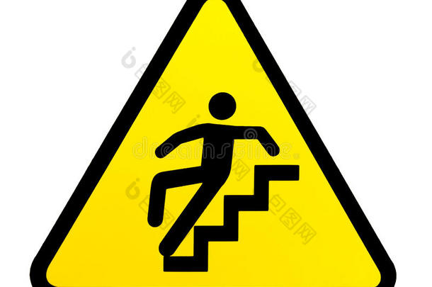 湿滑楼梯警示牌