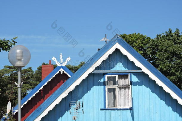 立陶宛屋顶两栋房子