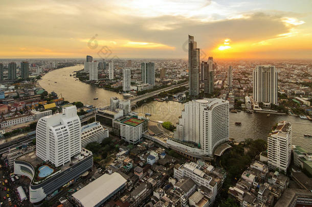 曼谷城市景观俯视图