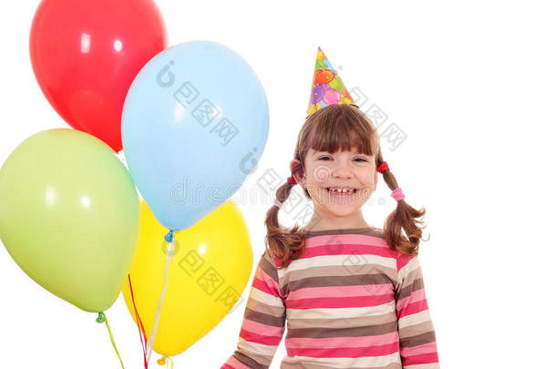 带气球的小女孩生日聚会