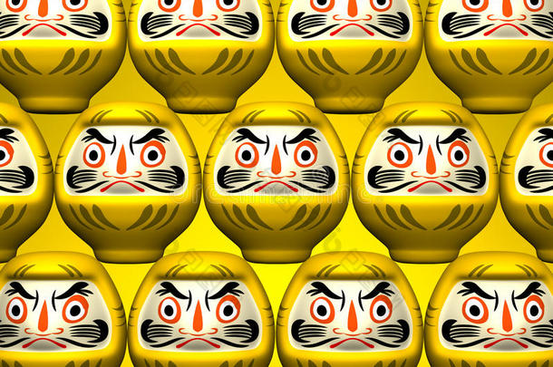 黄色的daruma<strong>玩偶</strong>