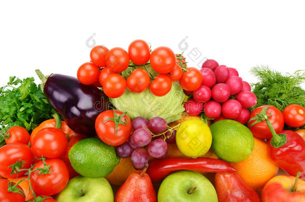 一套水果和蔬菜