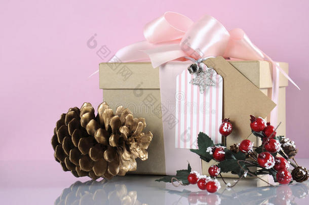 现代流行的圣诞礼品盒自然礼品包装