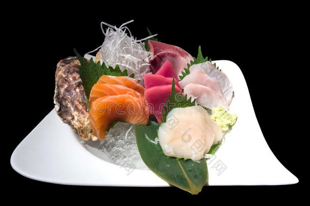日本豪华餐厅生鱼片海鲜