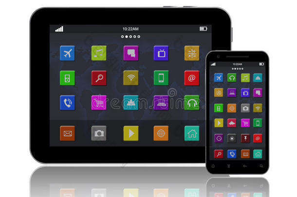 数字平板电脑、智能手机和应用程序